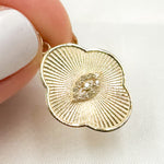 Load image into Gallery viewer, GDP156. 14K Solid Gold Diamond Organic Shape Eye Charm
