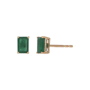 CE97168EM6X4. 14K Solid Gold Emerald Earring