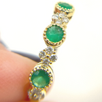 Load image into Gallery viewer, 14K Solid Gold Diamond and Emerald Ring. RAC01373EM
