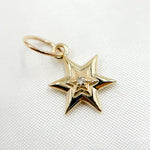 Load image into Gallery viewer, GDP390. 14k Solid Gold Star Charm with Gemstone
