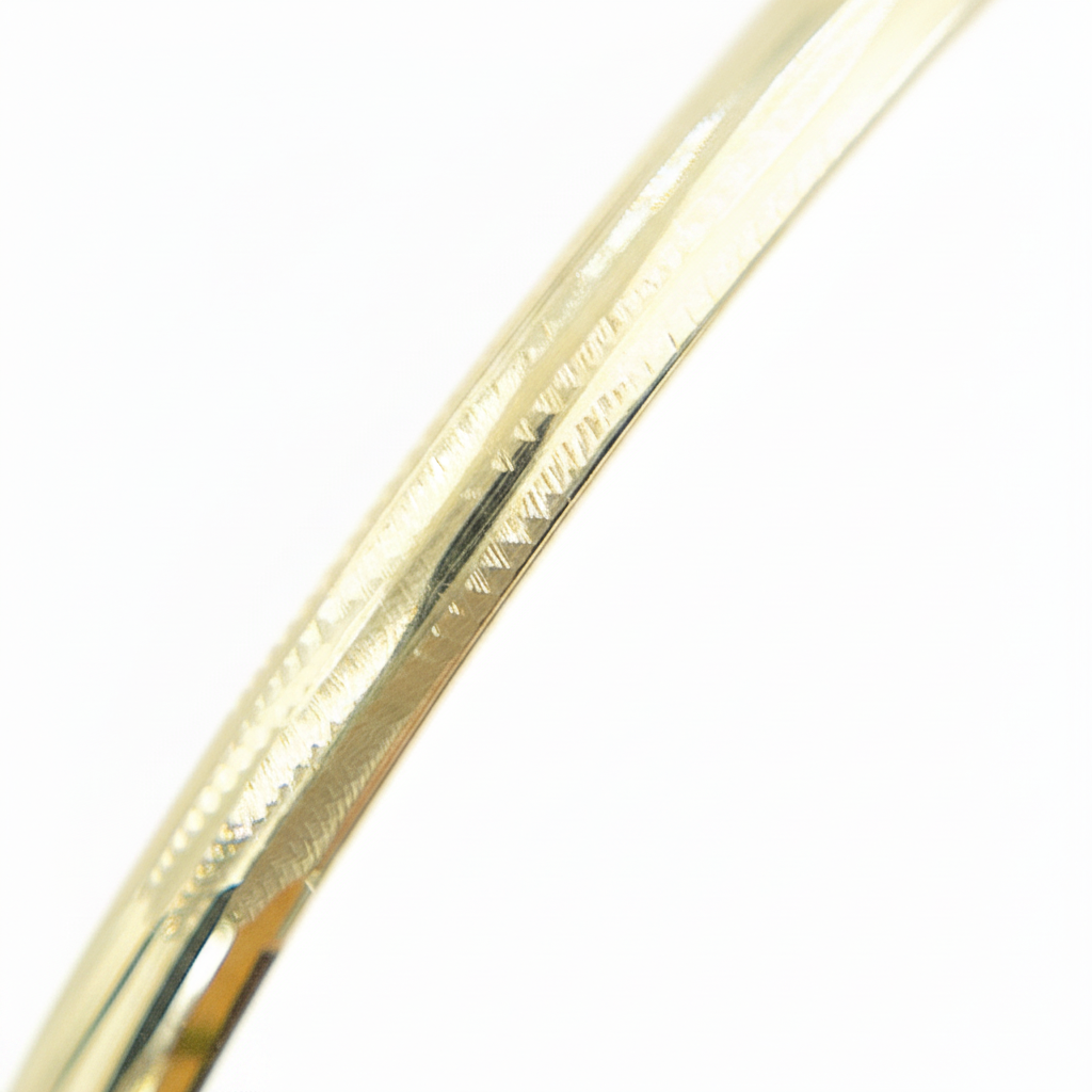 Bangle16. 14K Solid Gold Matte Textured Bangle
