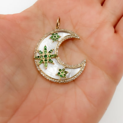 Buy Now 14K Gold Moon Pendants