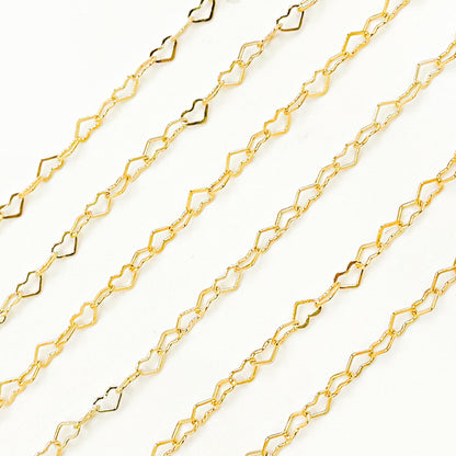 Buy 14K Gold Filled Flat Heart Link Chain