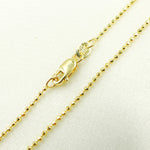 Load image into Gallery viewer, 120CP8L. 14K Solid Yellow Gold Diamond Cut Ball Link Necklace
