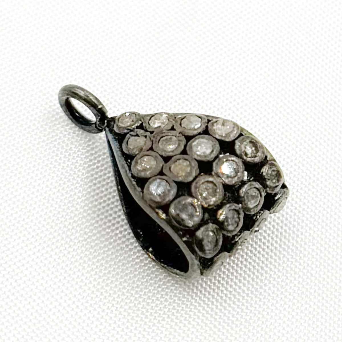 Diamond Sterling Silver Drop Bail