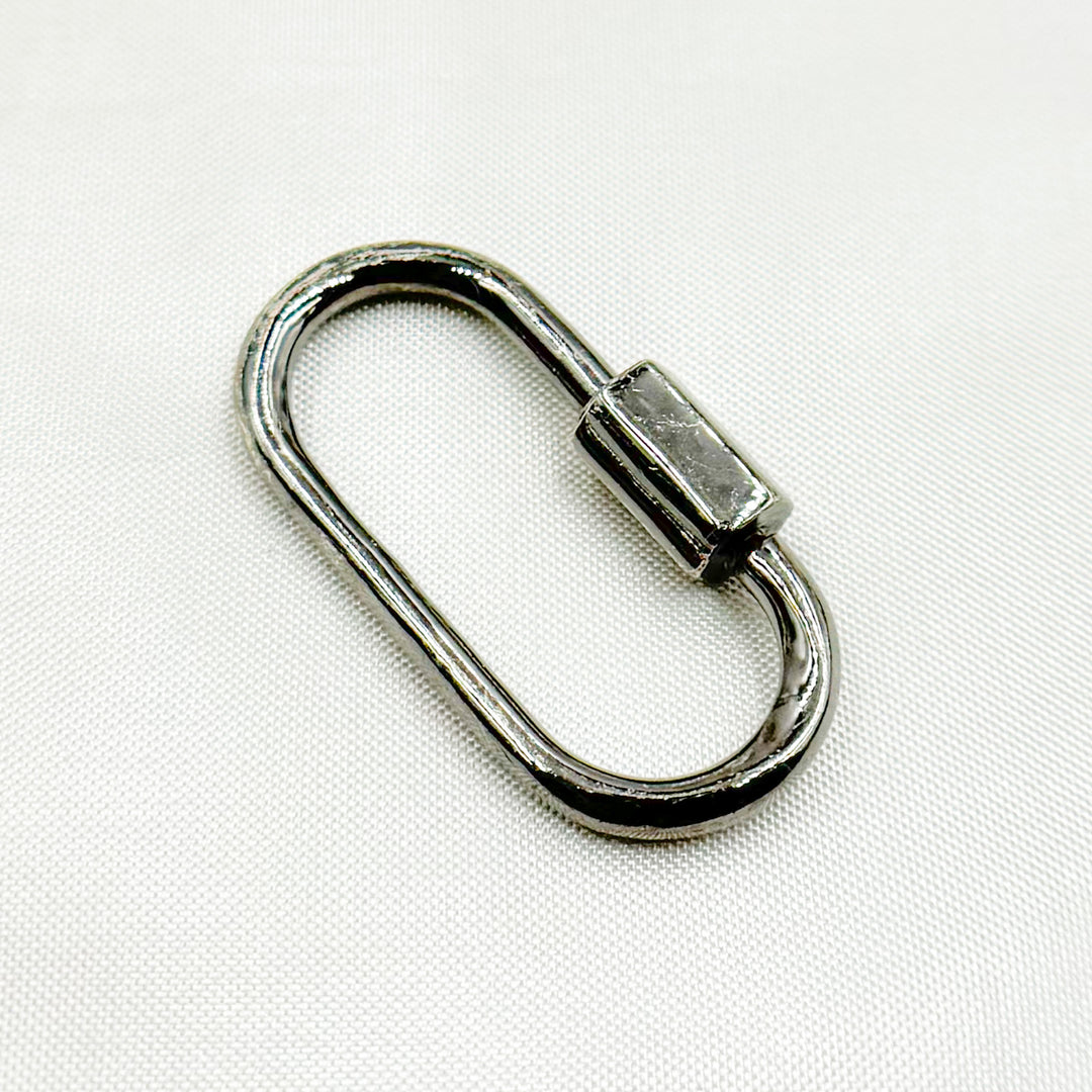 DC604. Sterling Silver Screw Oval Clasp