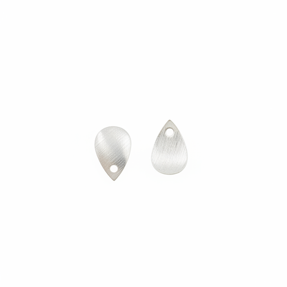 TD6SS. Sterling Silver Curved Tear Drop