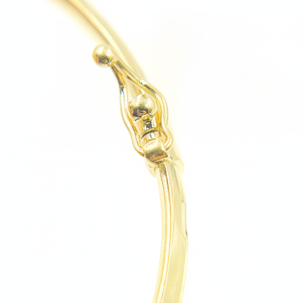 Bangle16. 14K Solid Gold Matte Textured Bangle