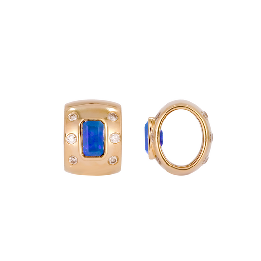 Solid Gold Diamond and Gemstone Charm