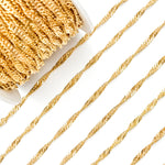 Load image into Gallery viewer, V319GF. 14K Gold Filled Twisted Singapore Unfinished Chain