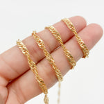 Load image into Gallery viewer, V319GF. 14K Gold Filled Twisted Singapore Unfinished Chain