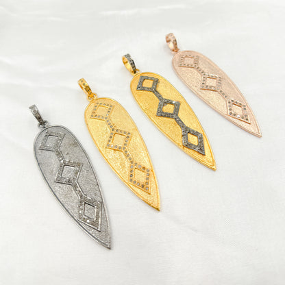 DP129. Diamond Sterling Silver Arrow Pendant