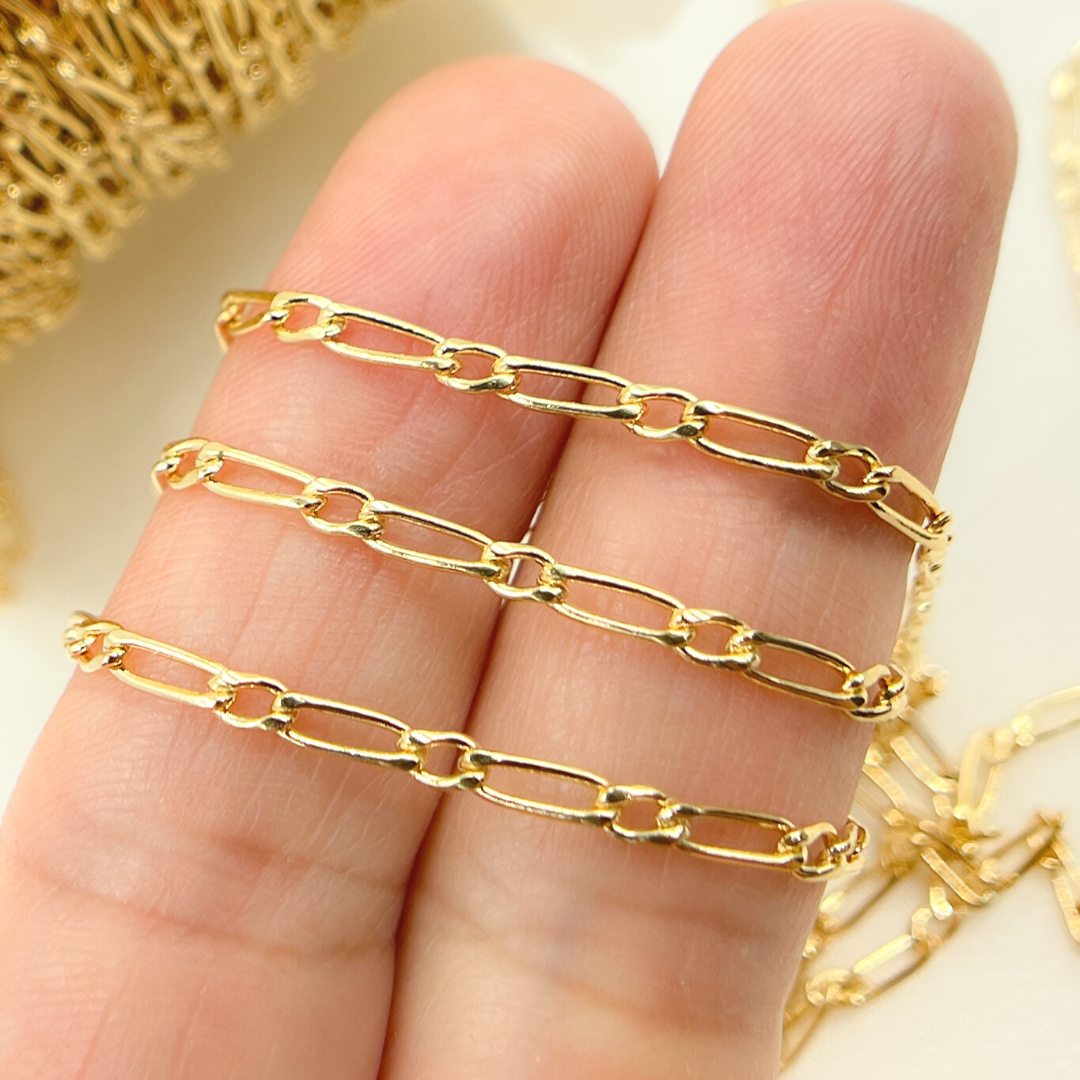 14K Gold Filled Figaro Chain. 2411CHRGF