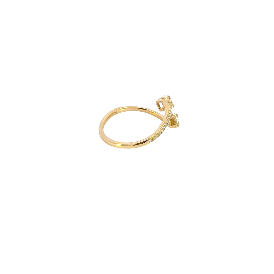 14k Solid Gold Square Diamond Ring. RN405366