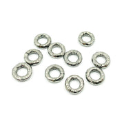 HJR8BR. Sterling Silver Black Rhodium 8mm Hammered Open Jump Ring