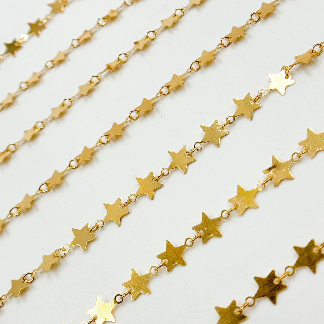V312GF. 14K Gold-Filled Fancy Star-Link Chain
