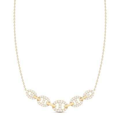 NT404258. 14K Solid Gold Diamond Fancy Necklace