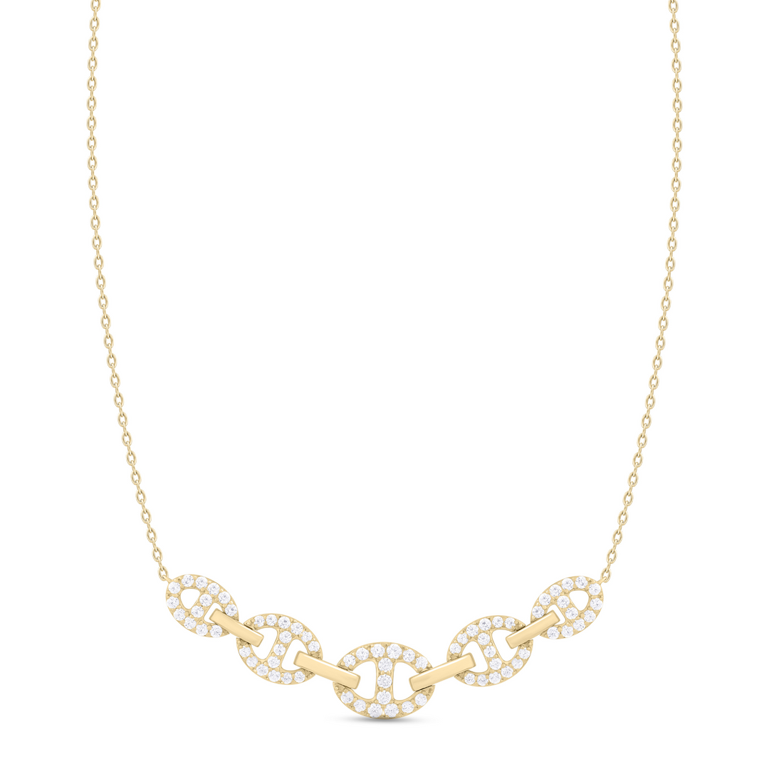 NT404258. 14K Solid Gold Diamond Fancy Necklace