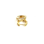 Load image into Gallery viewer, EHE56968Y. 14k Solid Gold Diamond Hoops
