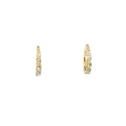 HP400768Y. 14K Solid Gold Diamond Hoops
