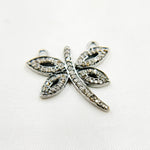 Load image into Gallery viewer, DC422. Diamond Silver Butterfly Connector
