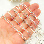 Load image into Gallery viewer, 925 Sterling Silver Flat Paperclip Chain. V12SS
