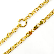 150HVI2644169. 14K Solid Gold Cable Hollow Link Chain