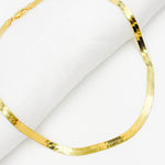 Load image into Gallery viewer, HER3GP. Gold Plated 5.5mm Herringbone Necklace
