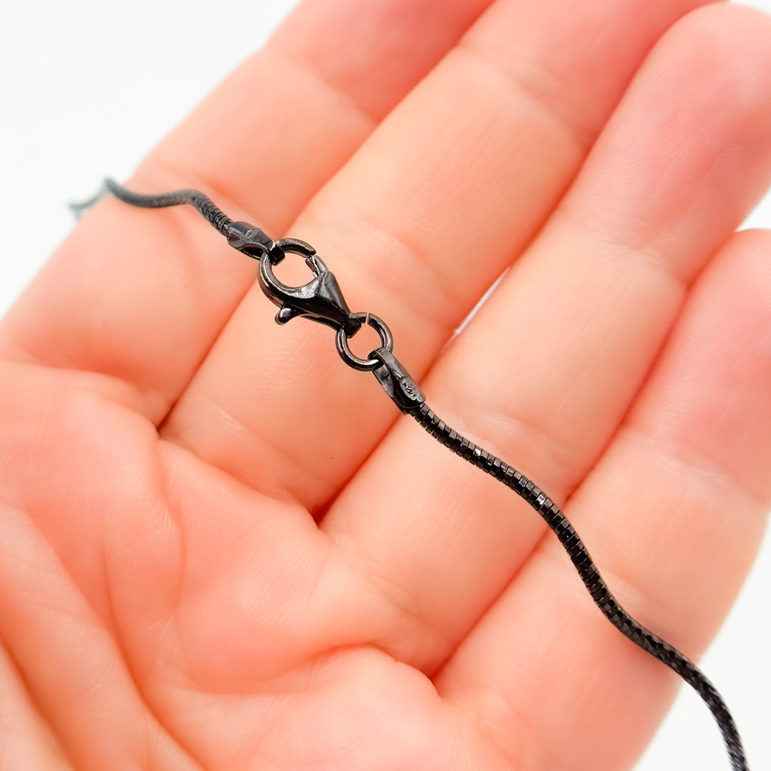 Sterling Silver Snake Omega Necklace