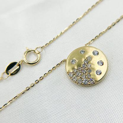 NT403616. 14K Solid Gold Diamond Necklace