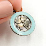 Load image into Gallery viewer, DP787A. Diamond Sterling Silver Clover Enamel Pendant
