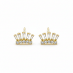 Load image into Gallery viewer, EFD54271. 14k Solid Gold Diamond Stud Earrings