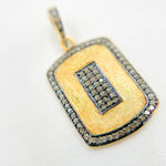 Load image into Gallery viewer, DP148. Diamond &amp; Sterling Silver Rectangle Pendant
