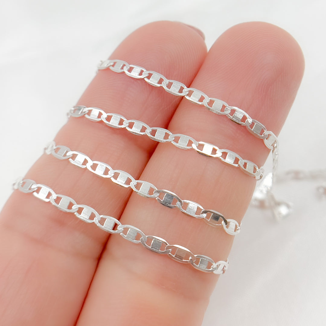 Z82SS. Sterling Silver Flat Marina Chain