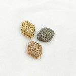 Load image into Gallery viewer, DC832. Diamond &amp; Sterling Silver Rhombus Shape Bead
