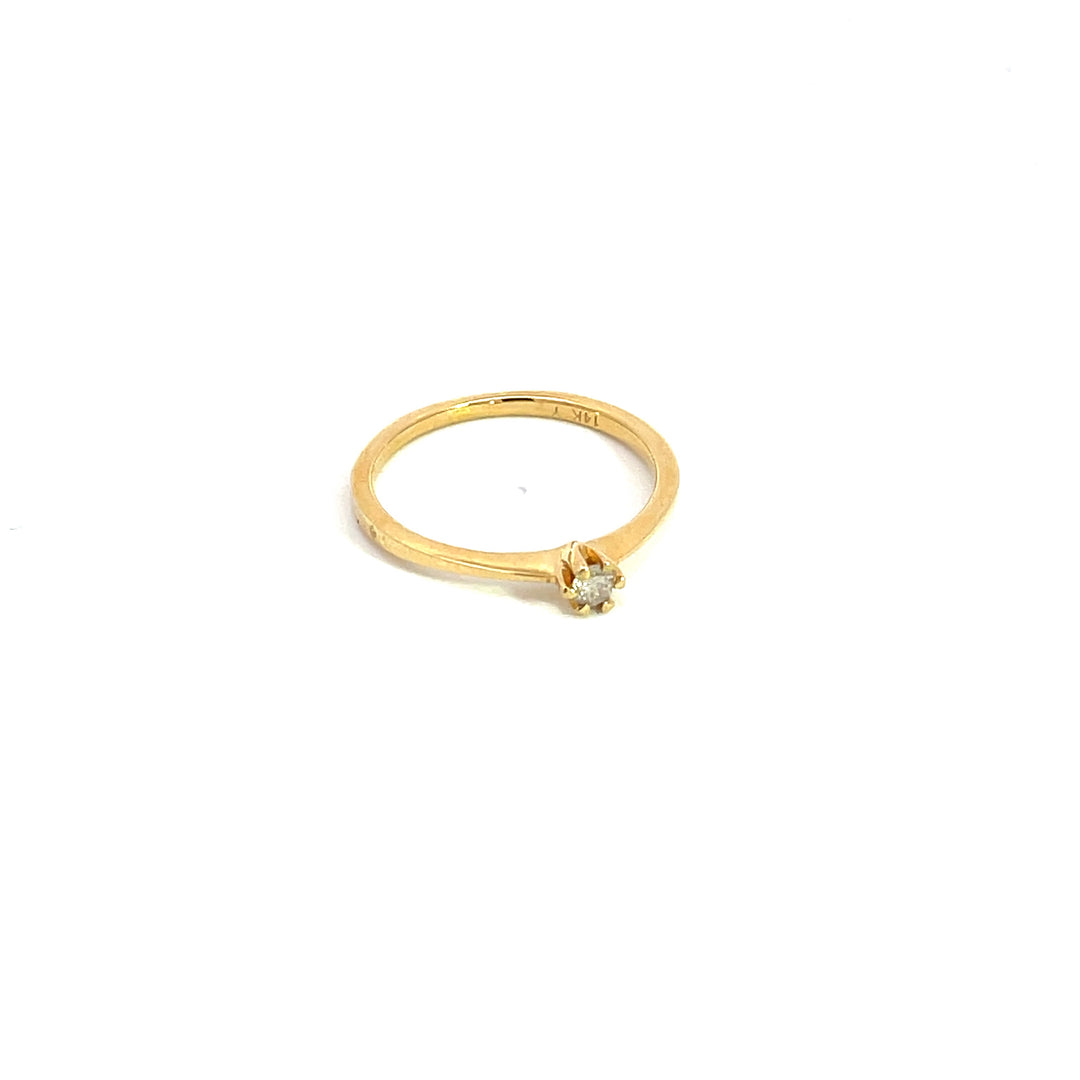 14K Solid Gold Diamond Ring. RFB15949