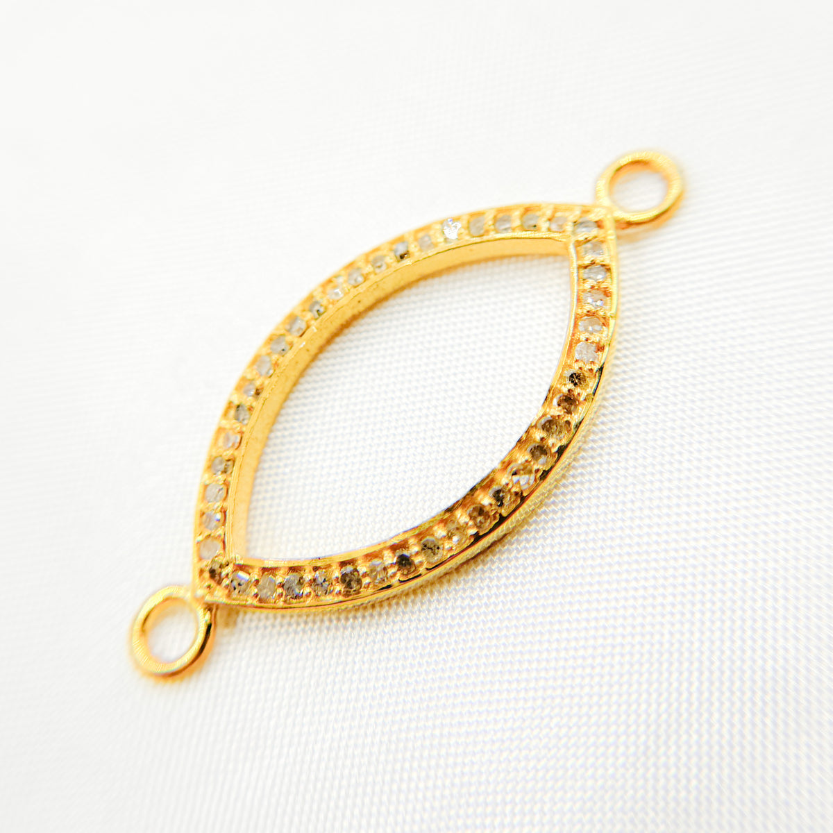 Diamond Sterling Silver Marquise Shape Connector