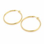 Load image into Gallery viewer, GER159. 14K Gold Hollow Smooth Hoop Earrings