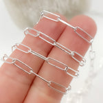 Load image into Gallery viewer, Y80SS. Sterling Silver Smooth Paperclip Chain
