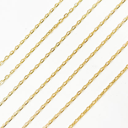 Shop Now 14K Solid Gold Flat Oval Link Chain