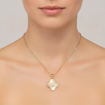 Load image into Gallery viewer, PFB33136. 14K Solid Gold Clover Diamond Necklace