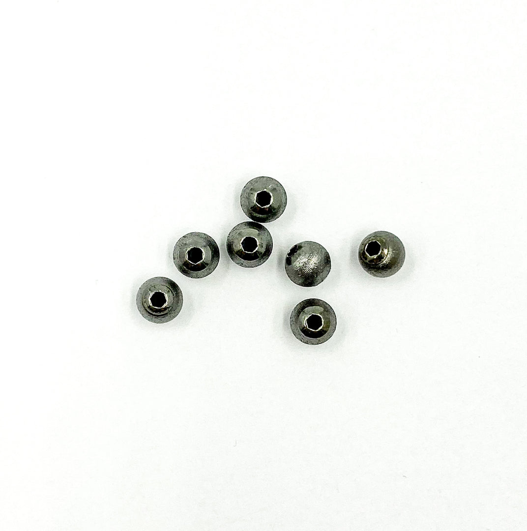 Black Rhodium 925 Sterling Silver Plate Velvet 5mm Beads