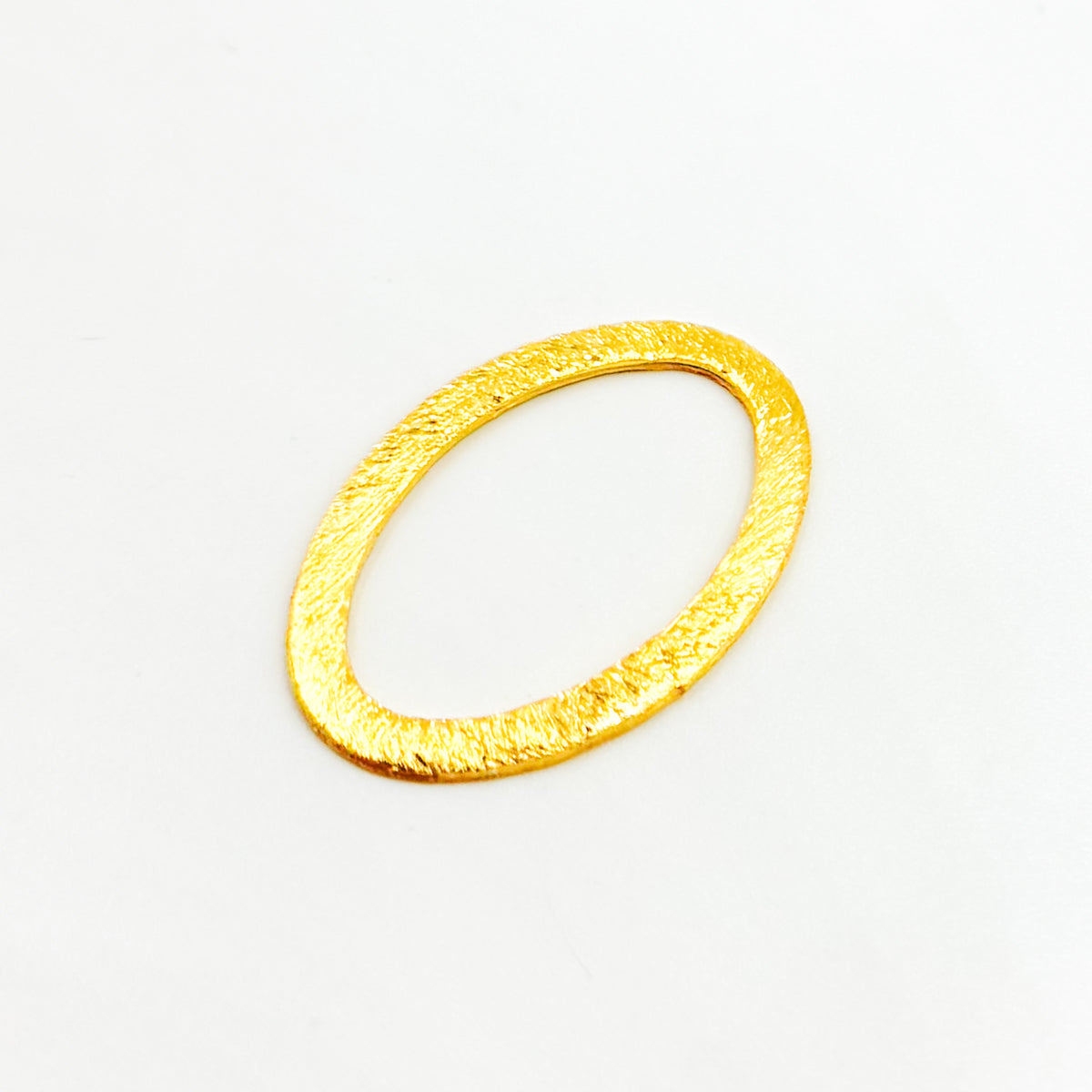 Gold-plated Sterling Silver Brushed Marquis Connector