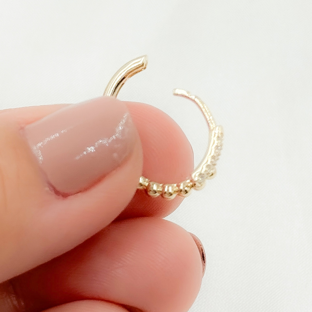HP402463Y14DI1. 14K Solid Gold Diamond Hoops Earrings