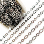 Load image into Gallery viewer, V61BR. Black Rhodium Sterling Silver Oval and Round Link Chain
