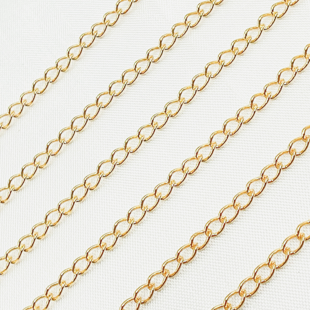 14k Yellow Gold Filled Cable Link Chain. V208GF