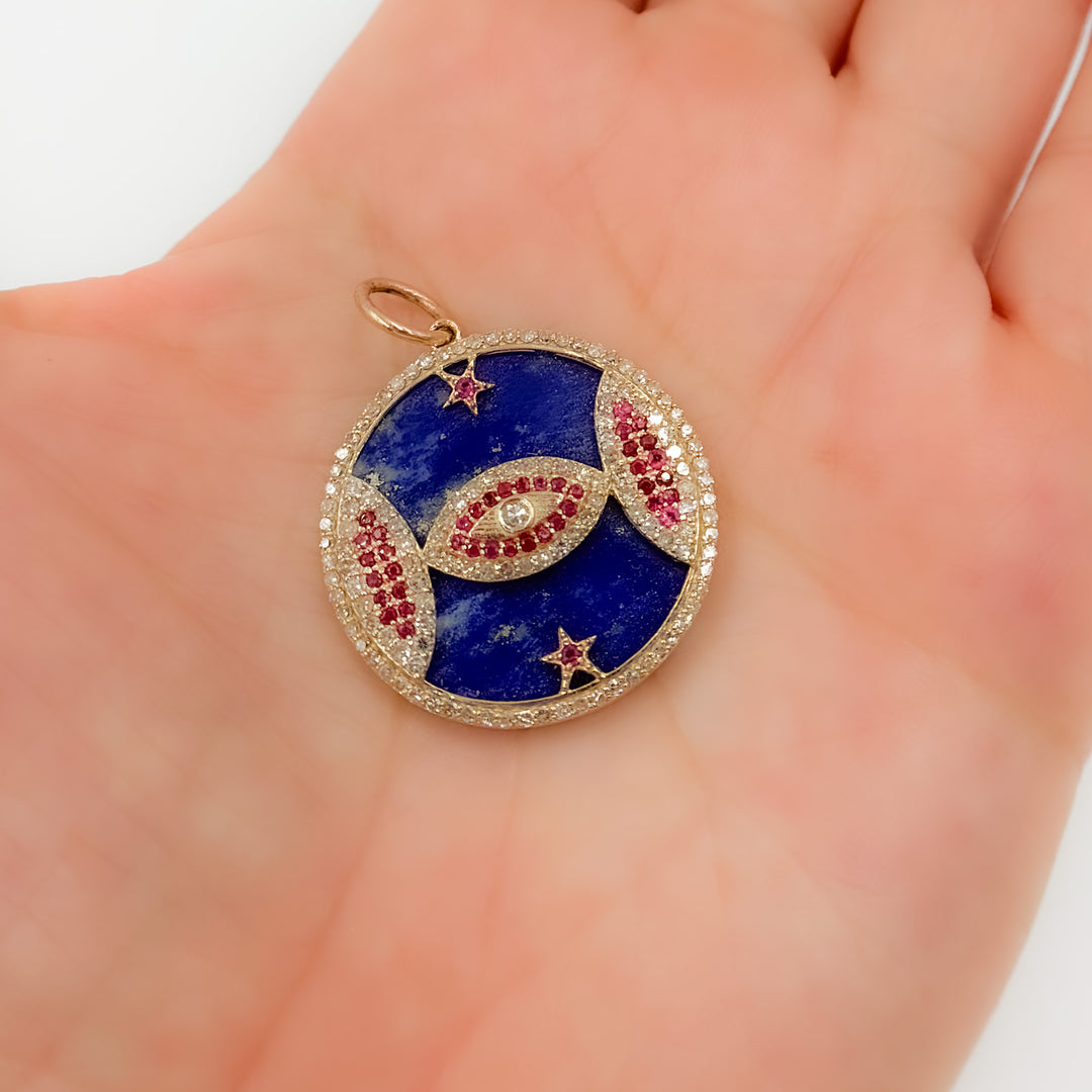 Buy Round Evil Eye and Stars Pendants