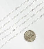 Load image into Gallery viewer, 925 Sterling Silver Flat Cable Link Chain. 1091FSS
