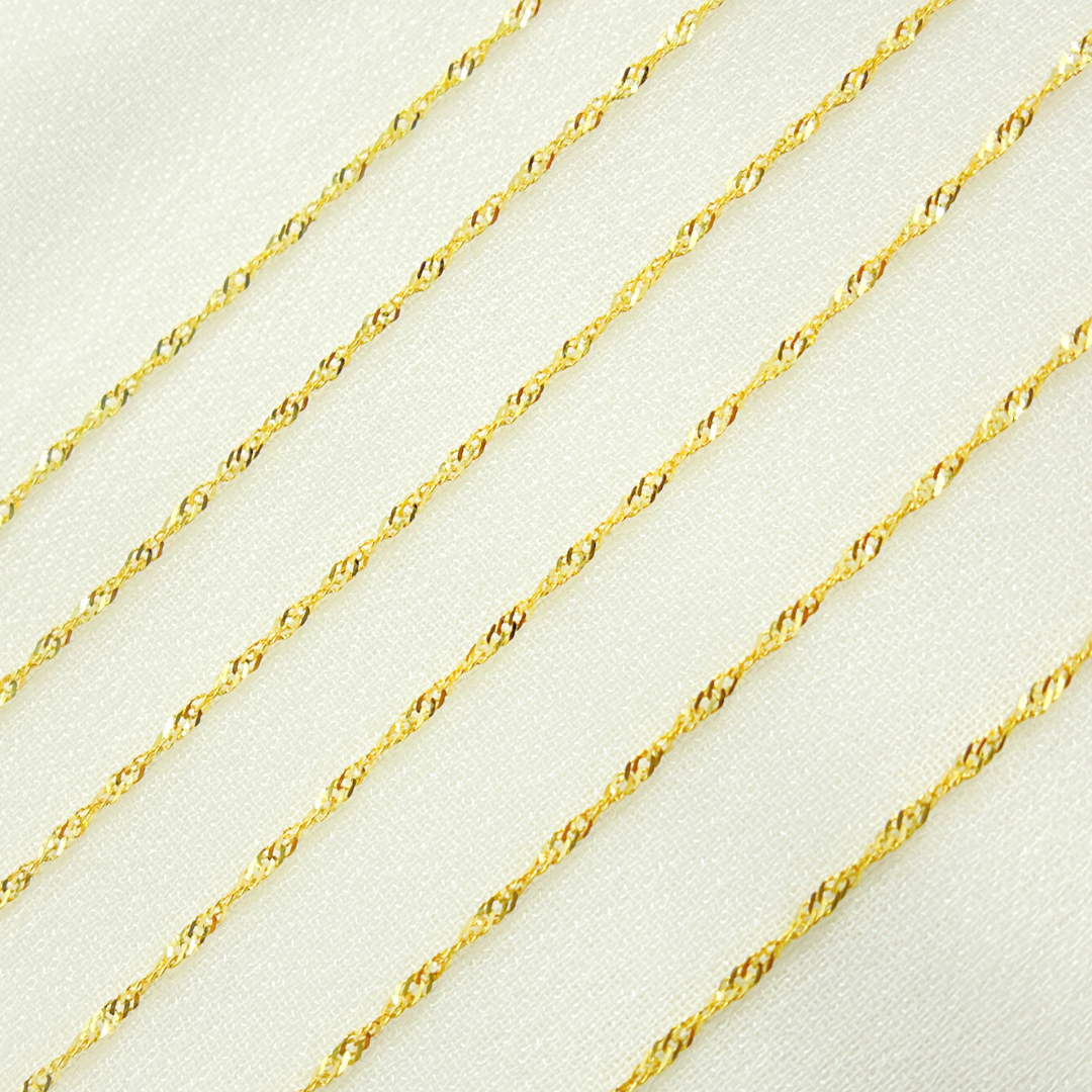 020G2SLMSIT2byFt. 14K Solid Yellow Gold Singapore Chain