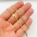 Load image into Gallery viewer, 080FVACLT5. 14K Solid Yellow Gold Diamond Cut Paperclip Necklace
